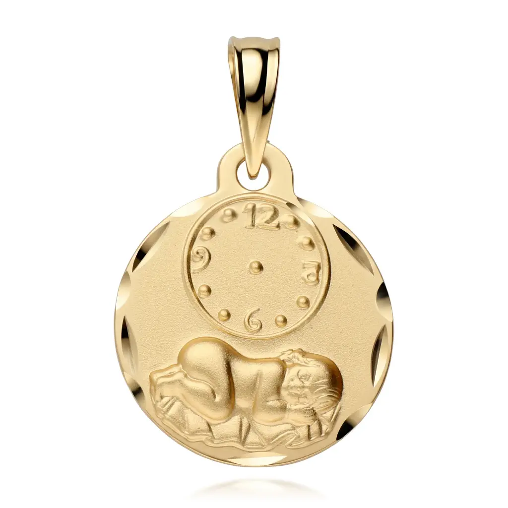 Medalla Niño Reloj Redonda