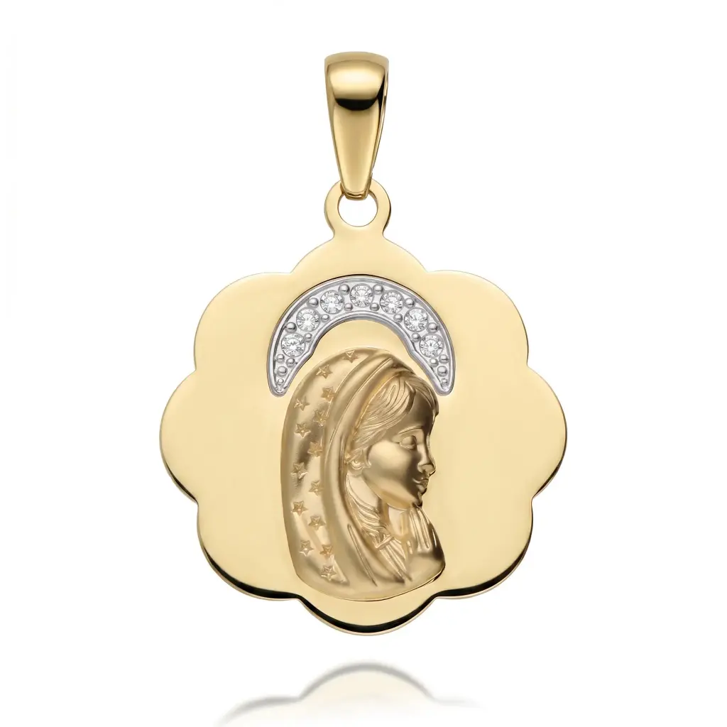 Medalla Virgen Niña Circonitas 