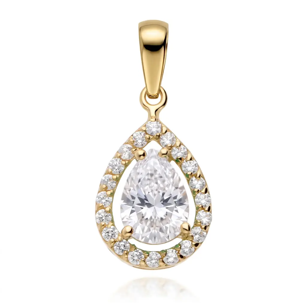 Colgante Engaste Circonita Oro Amarillo