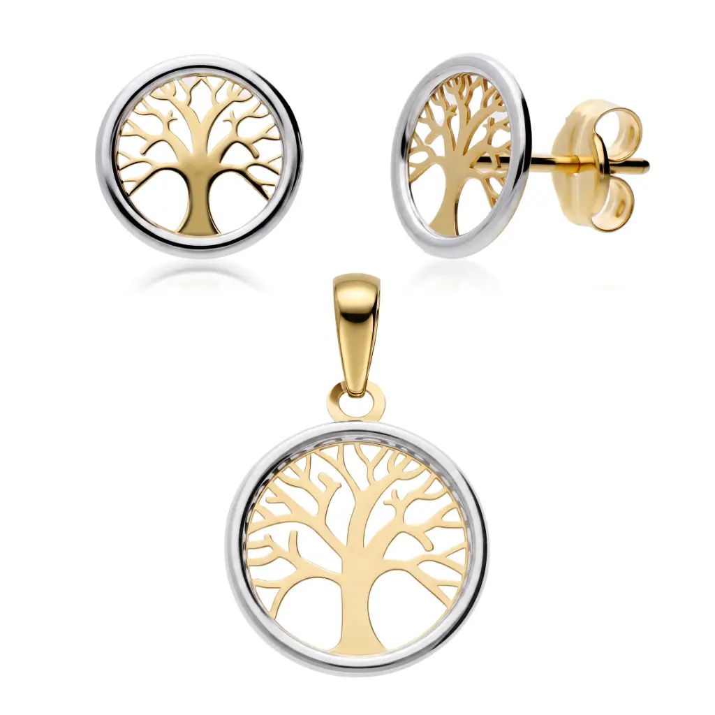 Conjunto Pendientes y Colgante Árbol de la Vida 