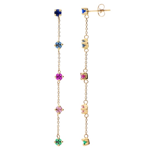 [7647] Pendientes Presión Color Largos