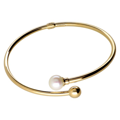 [10033] Pulsera Tubo Perla Bola