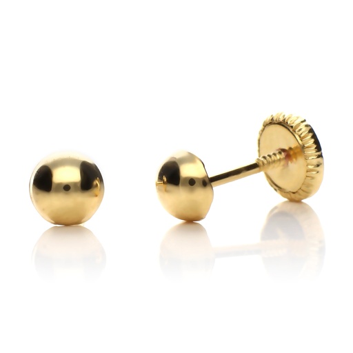 [8503] Pendientes Tuerca 1/2 Bola 4 mm.