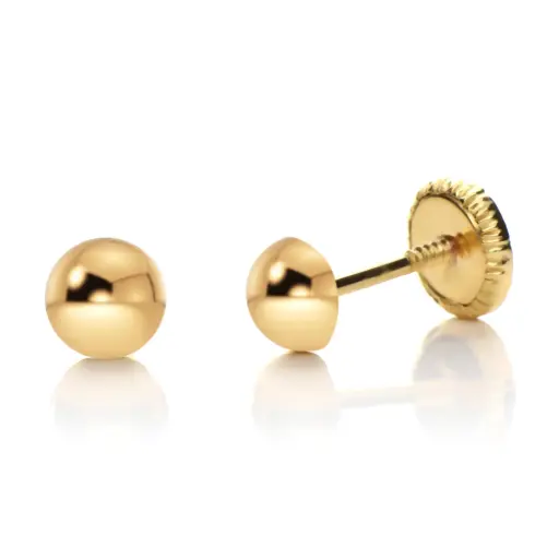 [8503] Pendientes Tuerca 1/2 Bola 4 mm.
