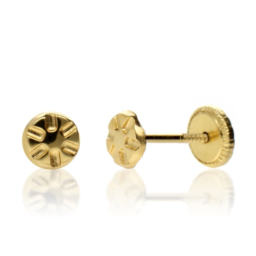 [8482] Pendientes Tuerca Redondo Talla