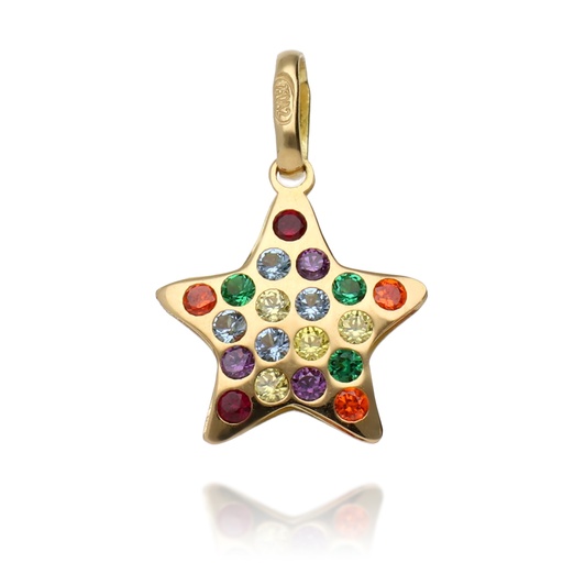 [7537c] Colgante Estrella Color