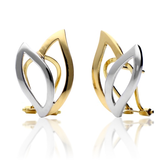 [7888] Pendientes Omega Bicolor