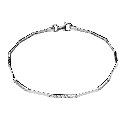 [5228p] Pulsera Engaste Oro Blanco