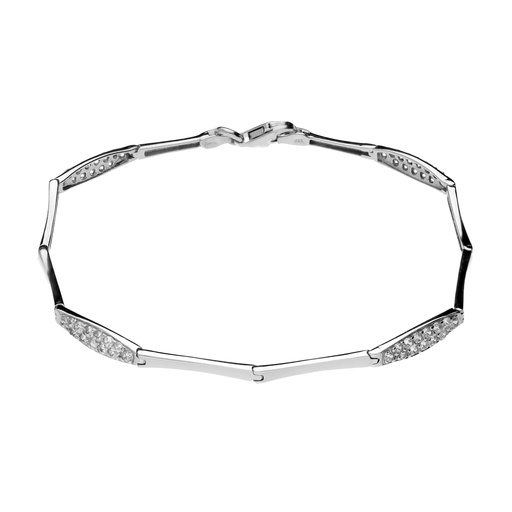 [10221 P] Pulsera Engaste Oro Blanco