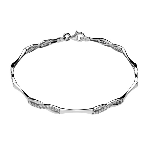 [10251p] Pulsera Engaste Oro Blanco