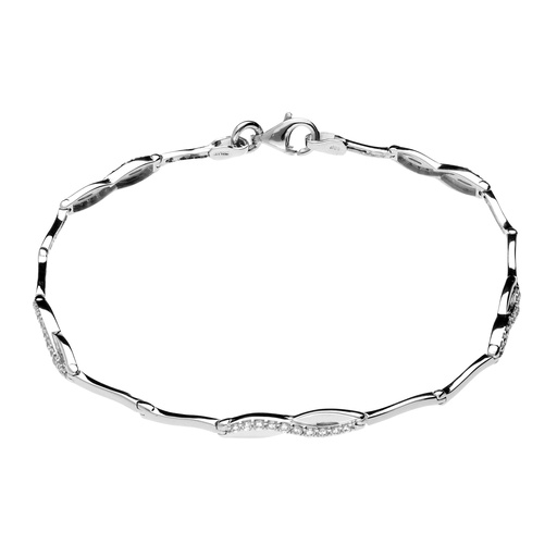 [10222p] Pulsera Engaste Oro Blanco