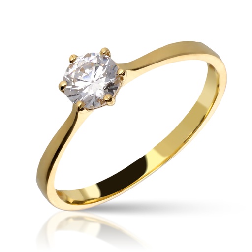 [3391 OA] Sortija Solitario 6 Garras Oro Amarillo