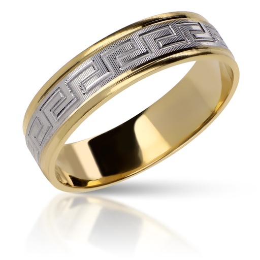 [GRECA BIC 5 MM] Alianza Talla 5 mm Plana Oro Bicolor