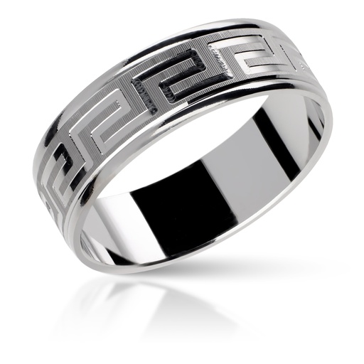 [GRECA-OBL] Alianza Talla 6 mm Plana Oro Blanco