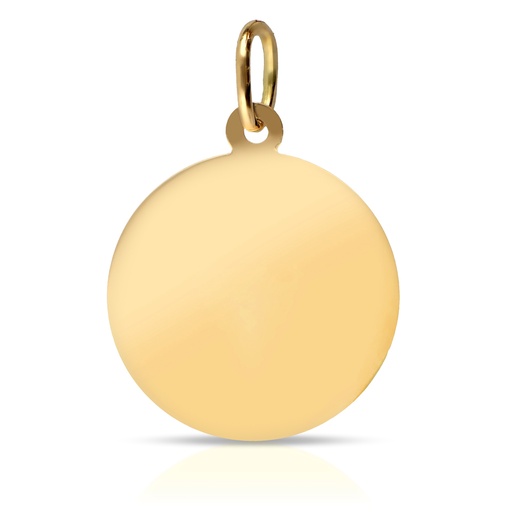 [6352 OA] Colgante Disco Liso Oro Amarillo