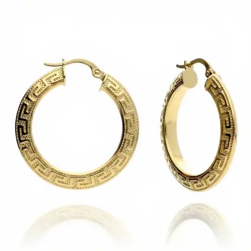 [7341] Pendientes Aros Fantasía Greca