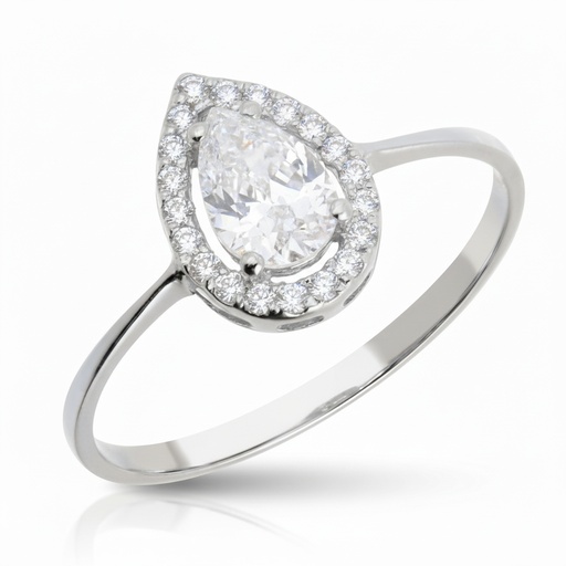 [7985s] Sortija Engaste Oro Blanco