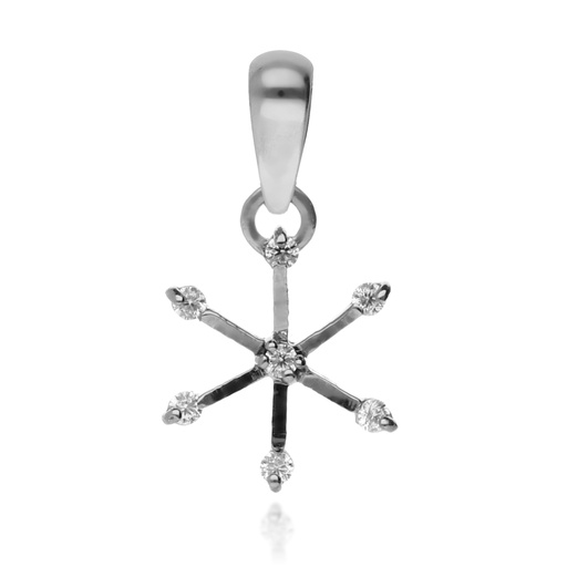 [7552C OBL] Colgante Hielo Oro Blanco