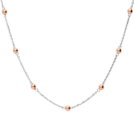 [10355 OBic] Gargantilla Bolas Oro Bicolor
