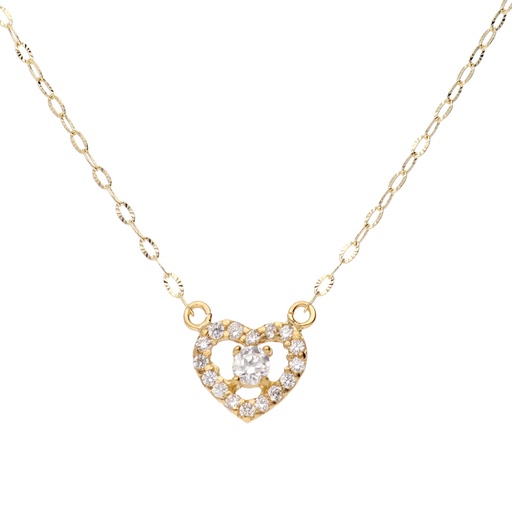 [10284 OA] Gargantilla Corazón Engaste Oro Amarillo