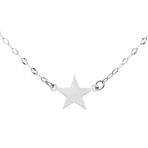 [10305 OBL] Gargantilla Estrella Oro Blanco