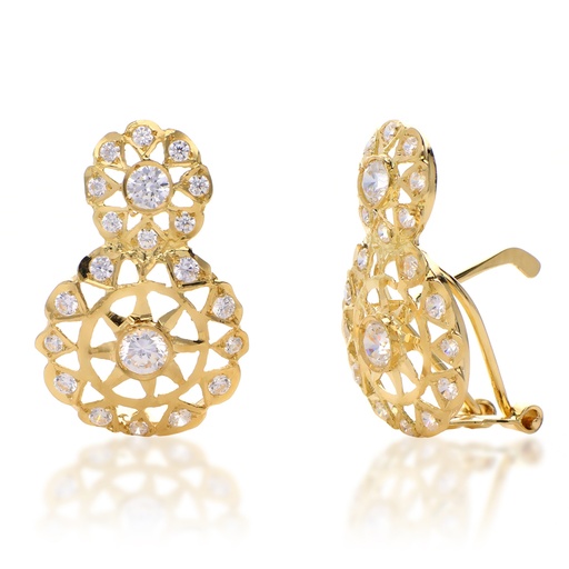 [7990] Pendientes Omega Oro Amarillo