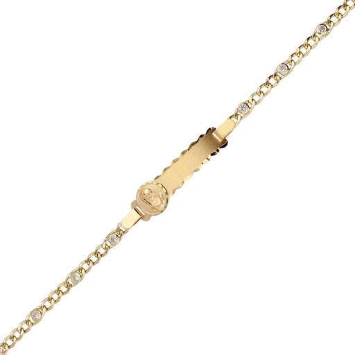 [5149] Pulsera Chapa Circonitas Virgen Niña