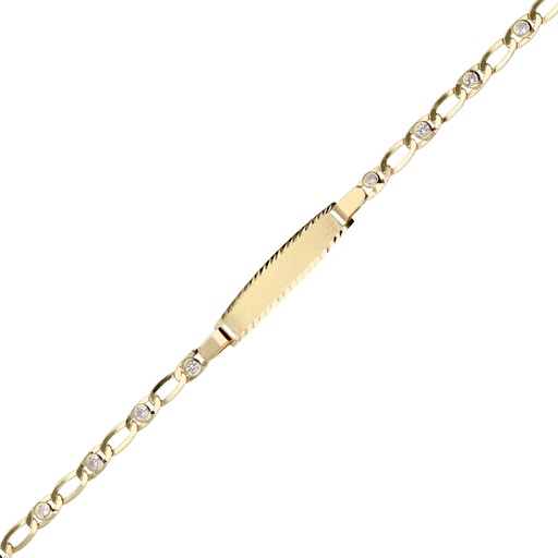[5437] Pulsera Chapa Circonitas