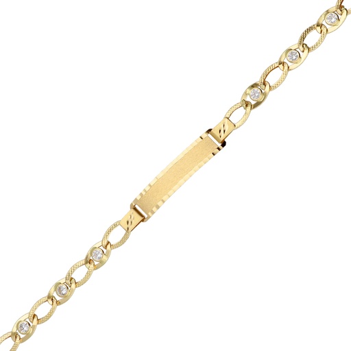 [5653] Pulsera Chapa Circonitas