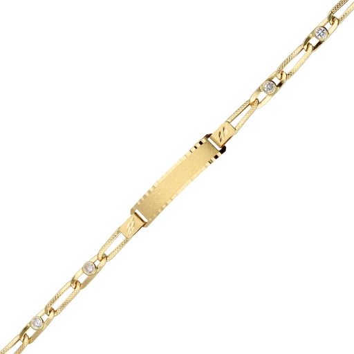 [5691] Pulsera Chapa Circonitas