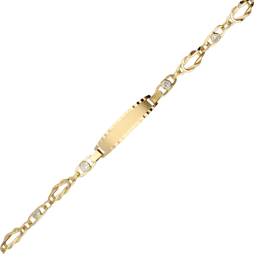 [10148] Pulsera Chapa Circonitas