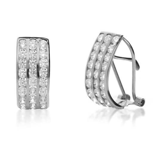 [TU 721p] Pendientes Omega Oro Blanco