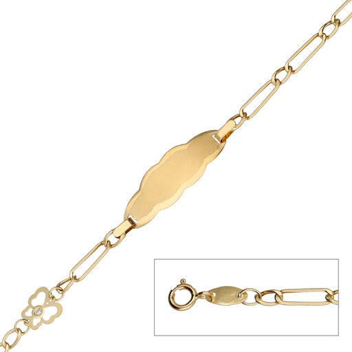[5708] Pulsera Bebé Chapa Mariposa