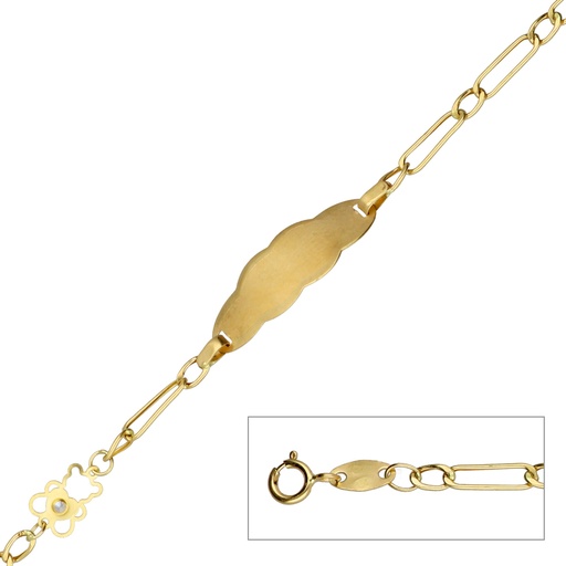 [5909] Pulsera Bebé Chapa Oso