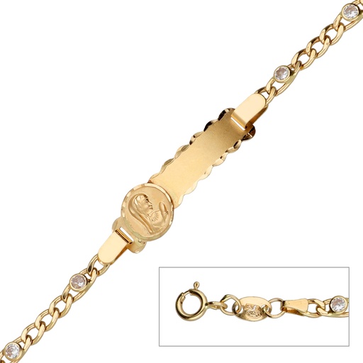 [5072] Pulsera Bebé Chapa Bilbao Circonitas Virgen