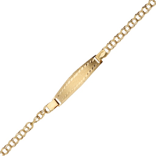 [4100] Pulsera Bebé Chapa Húngara Hueca
