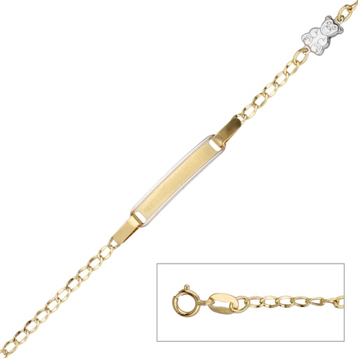 [5776 Oso] Pulsera Bebé Chapa Oso