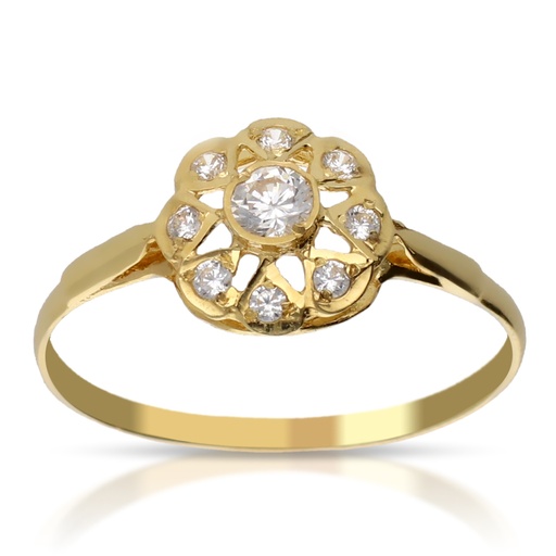 [4334s OA] Sortija Roseta Oro Amarillo