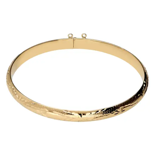 [10027 OA] Pulsera Media Caña Talla Oro Amarillo