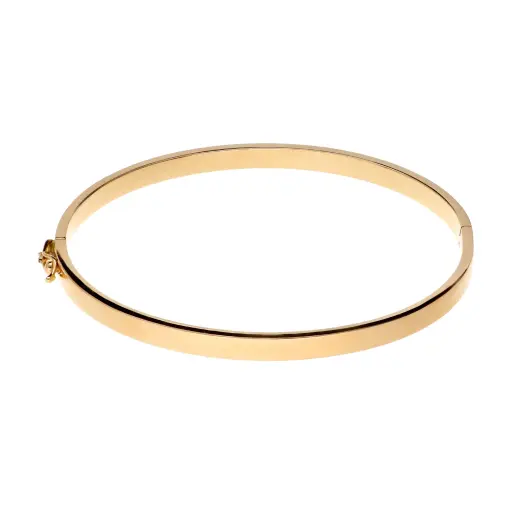 [10039 OA] Pulsera Media Caña Tabla Lisa Oro Amarillo 