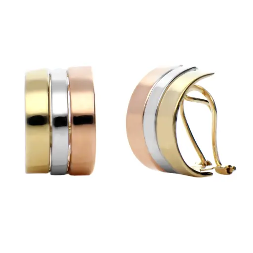 [7706] Pendientes Omega Tricolor
