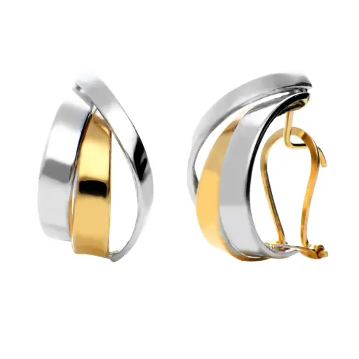 [7712] Pendientes Omega Bicolor