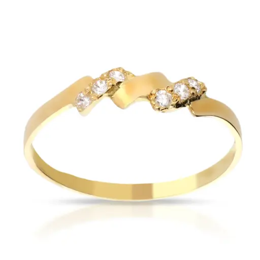 [4022s OA] Sortija Circonitas Oro Amarillo