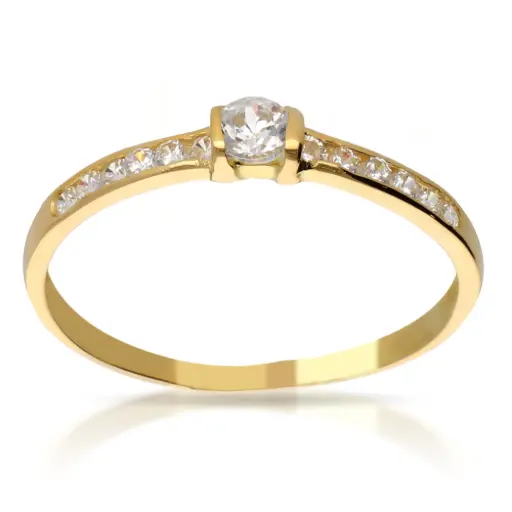 [4074s OA] Sortija Circonitas Oro Amarillo