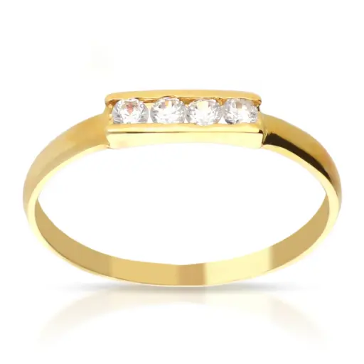 [4118s OA] Sortija Circonitas Oro Amarillo