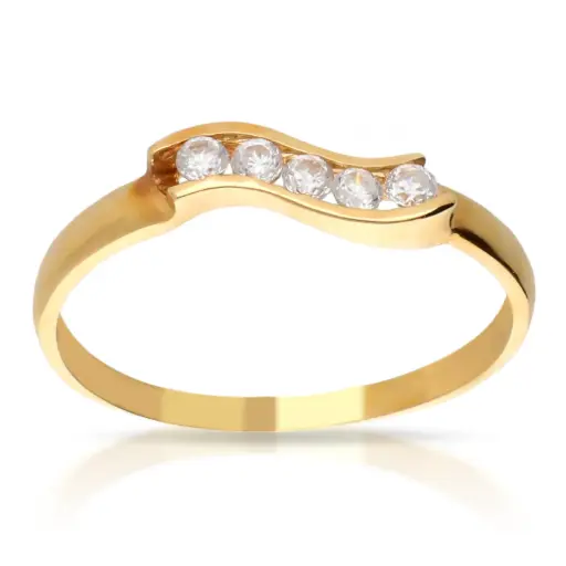 [4126s OA] Sortija Circonitas Oro Amarillo