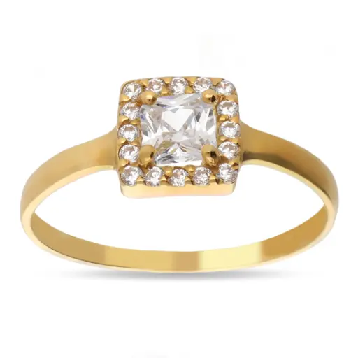 [4140s OA] Sortija Circonitas Oro Amarillo
