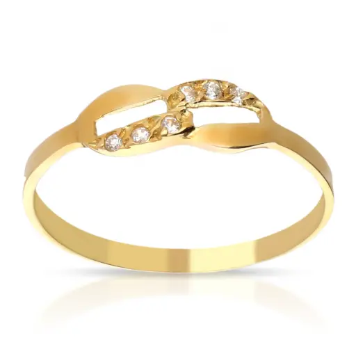 [4191s OA] Sortija Infinito Circonitas Oro Amarillo