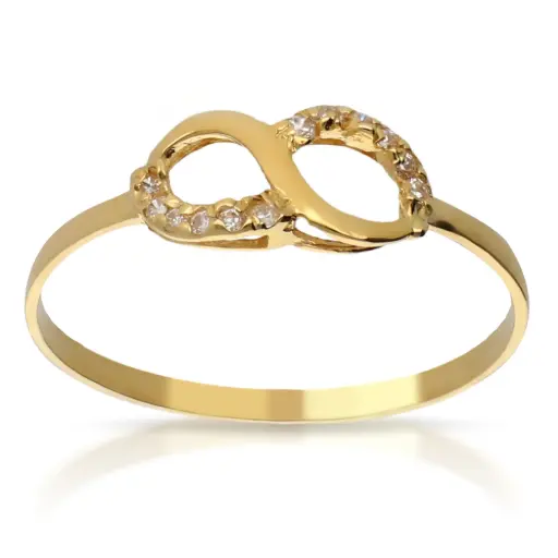 [4197s OA] Sortija Infinito Circonitas Oro Amarillo