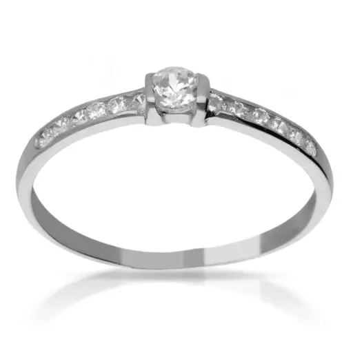 [4074s OBL] Sortija Circonitas Oro Blanco